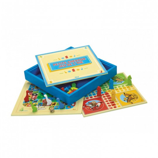 Jeux des Petits Chevaux et Oie avec Coffret bois - Jeujura Jeujura - 2