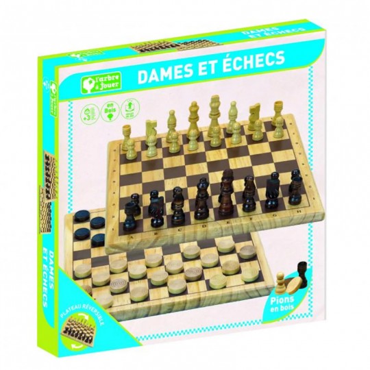 Jeux de Dames et d'Echecs en bois - Jeujura Jeujura - 1