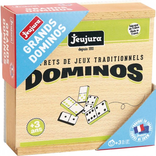 Jeu de grands Dominos en bois avec Coffret bois - Jeujura Jeujura - 1