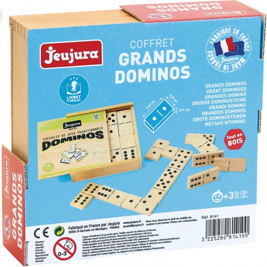 Jeu de grands Dominos en bois avec Coffret bois - Jeujura Jeujura - 3