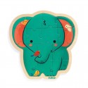 Puzzle Puzzlo Eléphant 14 pcs - Djeco Djeco - 1 Puzzle Puzzlo Eléphant 14 pcs - Djeco Djeco - 1