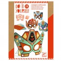 4 Masques à métalliser DIY : Super Robots - Djeco