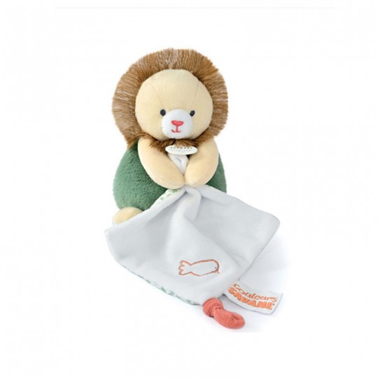 Peluche Lion beige avec doudou mouchoir 15 cm - Doudou et Compagnie Doudou et compagnie - 2