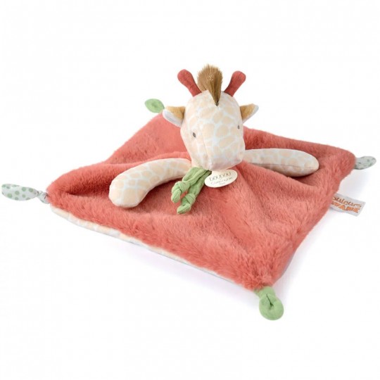 Doudou plat girafe beige et rouge 25 cm - Doudou et Compagnie Doudou et compagnie - 2