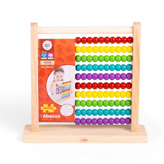 Abacus : Boulier en bois arc-en-ciel BigJigs Toys - 1