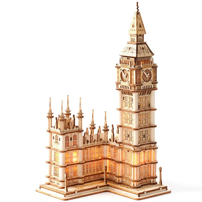 Big Ben lumineux - Puzzle 3D Mécanique en bois Rolife - BCD