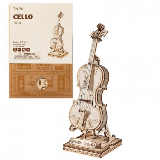 Violoncelle - Puzzle 3D Mécanique en bois Rolife Rolife - 1