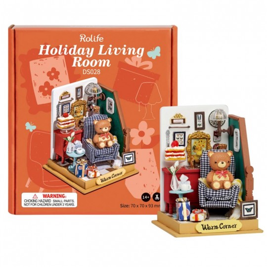 Maison Miniature DIY Holiday Living Room - Puzzle 3D Mécanique en bois Rolife Rolife - 1