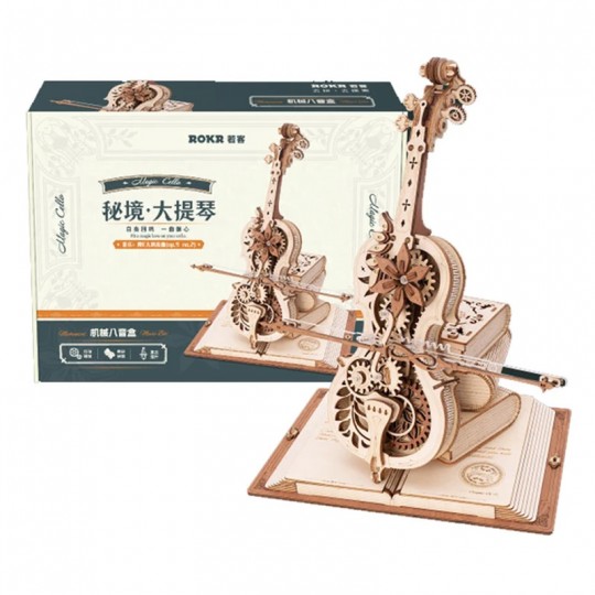 Magic Violoncelle - Puzzle 3D Mécanique en bois Rokr Rokr - 1