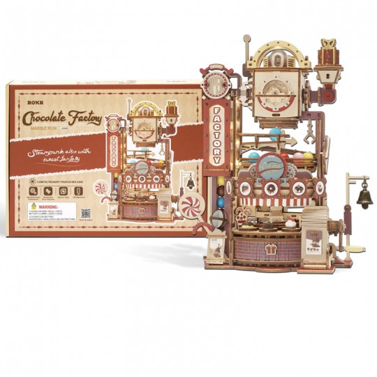 Marble Chocolate Factory - Puzzle 3D Mécanique en bois Rokr Rokr - 1