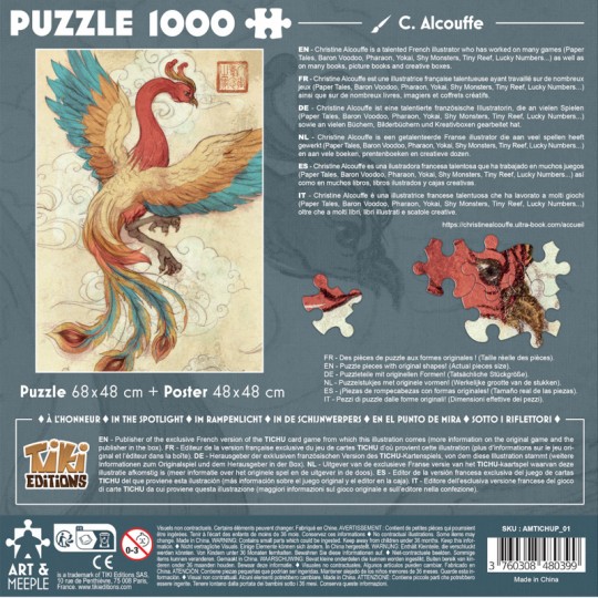 ART&MEEPLE - Puzzle 1000 pièces Tichu Phénix Art&Meeple - 2