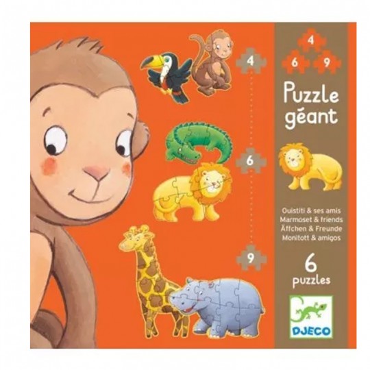 Puzzle géant - Ouistiti et ses amis Djeco - 1