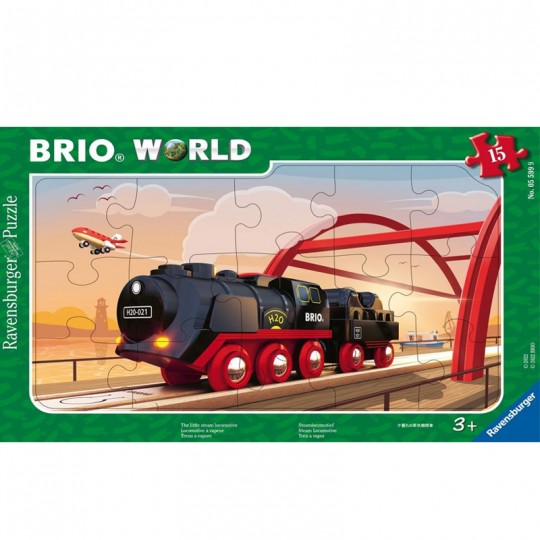 Puzzle cadre 15 p - Locomotive à vapeur / BRIO BRIO - 1