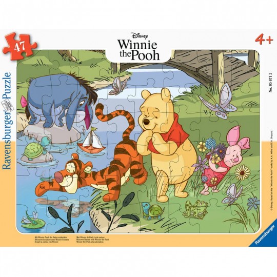 Puzzle cadre 47 p - Découvre la nature avec Winnie l'ourson Ravensburger - 1