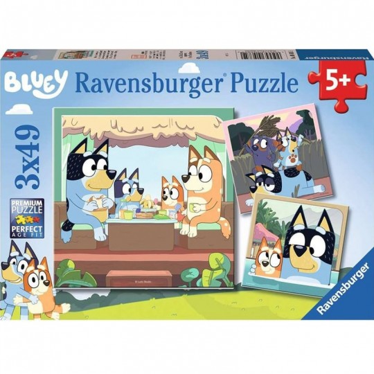 Puzzles 3x49 p - Les aventures de Bluey ! Ravensburger - 1