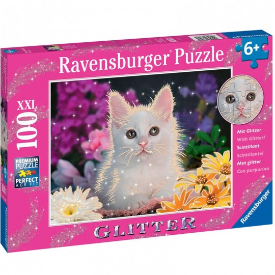 Puzzle 100 p XXL - Chat à paillettes (Collection Paillettes) Ravensburger - 1