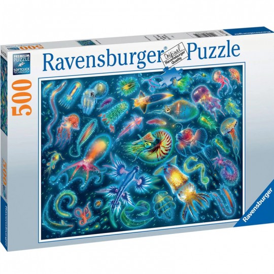 Puzzle 500 p - Espèces sous-marines colorées Ravensburger - 1