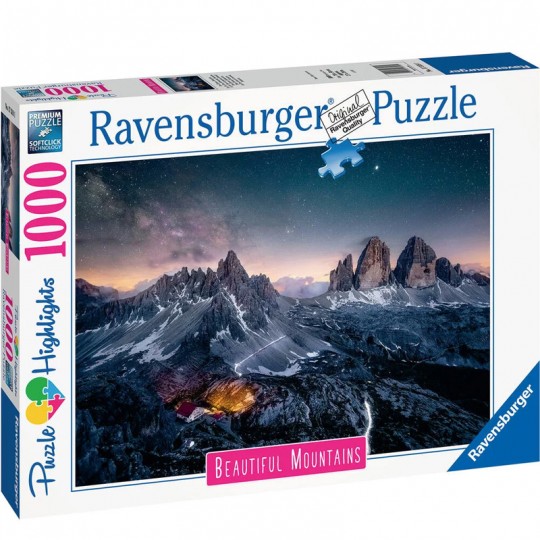 Puzzle 1000 p - Les Tre Cime di lavaredo, Dolomites (Puzzle Highlights) Ravensburger - 1