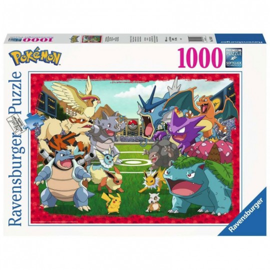 Puzzle 1000 p - L'affrontement des Pokémon Ravensburger - 1