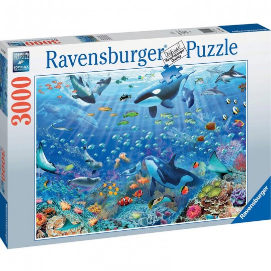Puzzle 3000 p - Monde sous-marin coloré Ravensburger - 1