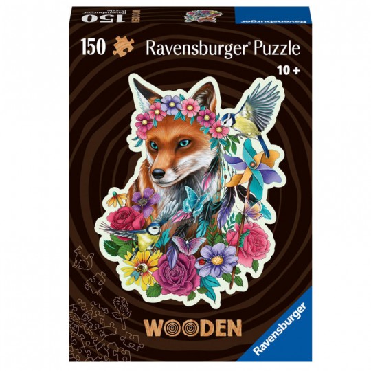 Puzzle en bois - Forme - 150 pcs - Renard coloré Ravensburger - 1