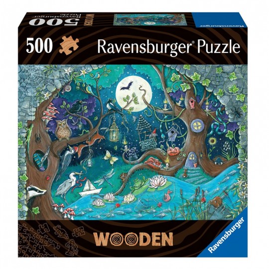 Puzzle en bois - Rectangulaire - 500 pcs - Forêt fantastique Ravensburger - 1