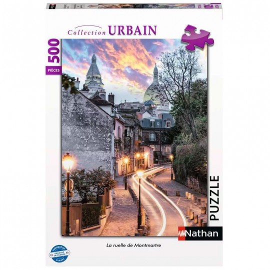 Puzzle 500 p - La ruelle de Montmartre Nathan - 1