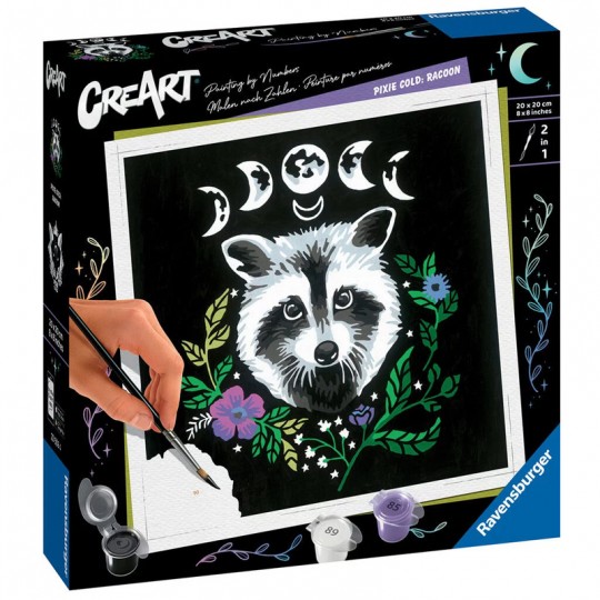 CreArt - 20*20cm - Raccoon / Raton Laveur - Pixie Cold Edition Ravensburger - 1