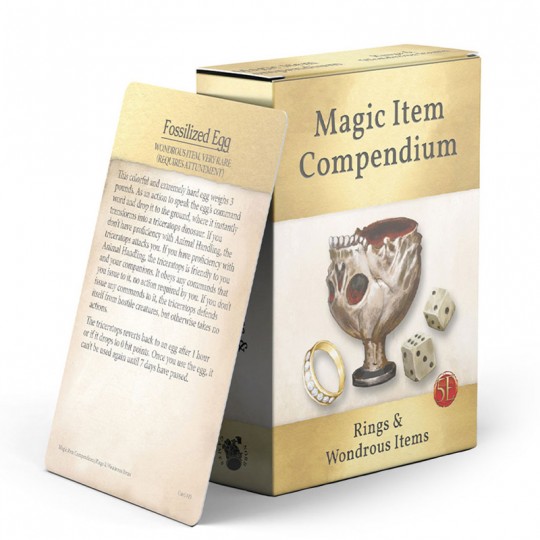 Boite de 50 cartes recueil d'objets magiques Anneaux et objets merveilleux (5E) Kobold Erudit - 1