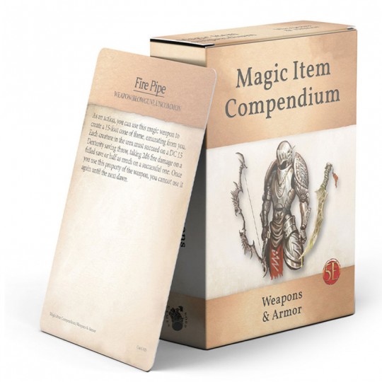 Boite de 50 cartes recueil d'objets magiques Armes et armures (5E) Kobold Erudit - 1