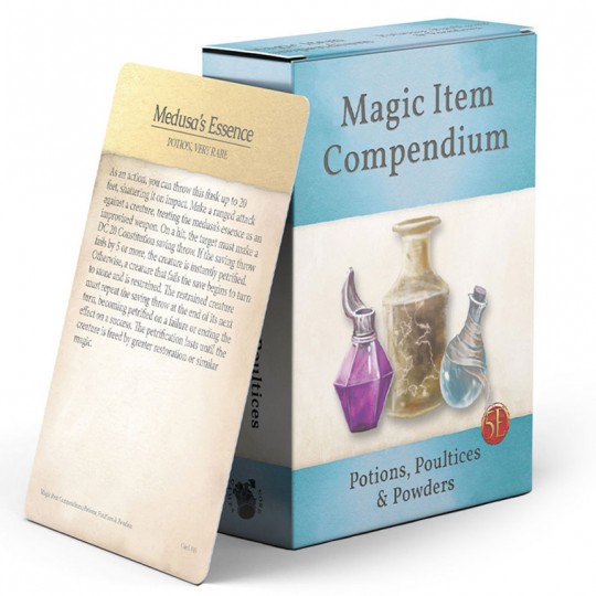 Boite de 50 cartes recueil d'objets magiques Potions, cataplasmes et poudres (5E) Kobold Erudit - 1