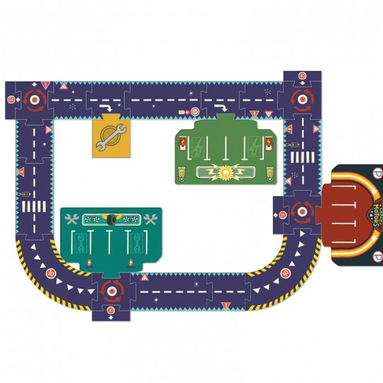 Circuit de ville Puzzle géant Crazy Motors - Djeco Djeco - 1