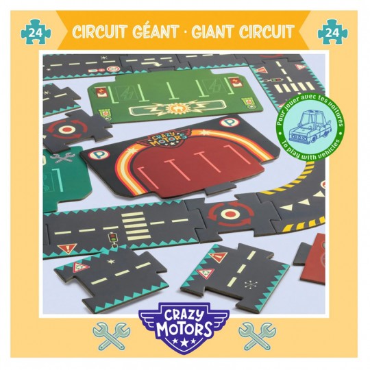 Circuit de ville Puzzle géant Crazy Motors - Djeco Djeco - 2