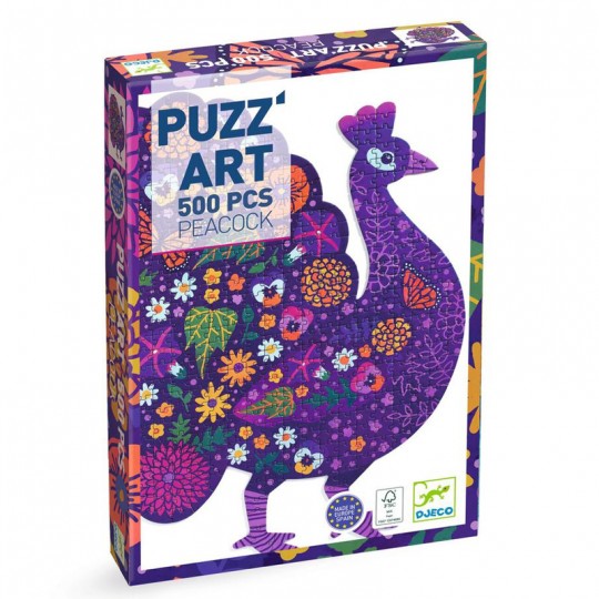 Puzzle Puzz'Art Peacock 500 pcs - Djeco Djeco - 4