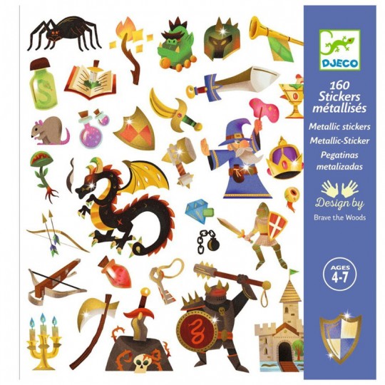 160 Stickers Médiéval fantastique - Djeco Djeco - 1