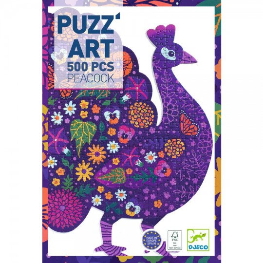 Puzzle Puzz'Art Peacock 500 pcs - Djeco Djeco - 1