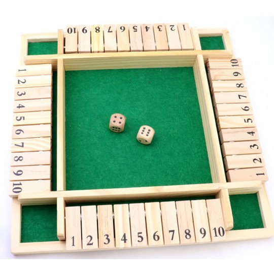 Shut the Box 10 29x29 cm 4 joueurs - HOT Games Hot Games - 1