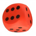 Dé géant en mousse rouge 15 cm Hot Games - 1 Dé géant en mousse rouge 15 cm Hot Games - 1