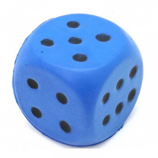 Dé géant en mousse bleu 15 cm Hot Games - 1