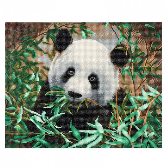 CRYSTAL ART Kit tableau broderie diamant 40x50cm - Panda Crystal Art - 1