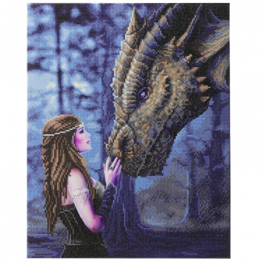 OLD-CRYSTAL ART Kit tableau broderie diamant 40x50cm - Anne Stokes Dragon Crystal Art - 1