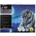 CRYSTAL ART Kit tableau broderie diamant 40x50cm - Tigres blancs Crystal Art - 1 CRYSTAL ART Kit tableau broderie diamant 40x50cm - Tigres blancs Crystal Art - 1