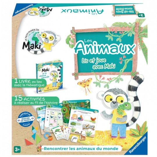 Lis et joue avec Maki - Maki et la réserve naturelle : Les Animaux du Monde Ravensburger - 1