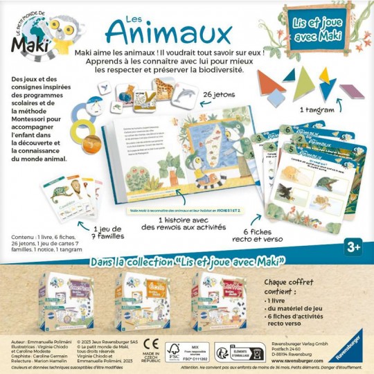 Lis et joue avec Maki - Maki et la réserve naturelle : Les Animaux du Monde Ravensburger - 2