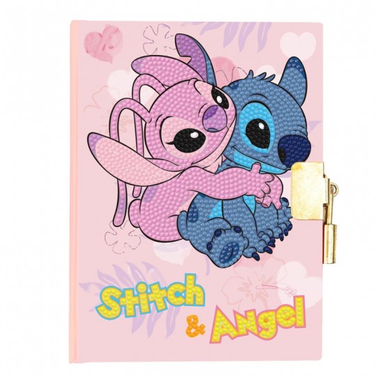 CRYSTAL ART Kit journal intime à diamanter Stitch et Angel Crystal Art - 1