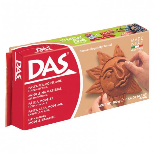 Pain 500 g DAS - Pate à modeler Terracotta Fila - 1