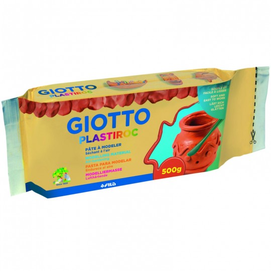 Pain 500 g Giotto - Pate à modeler Plastiroc Terracotta Giotto - 1