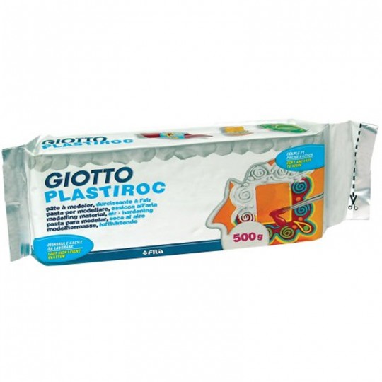 Pain 500 g Giotto - Pate à modeler Plastiroc Blanc Giotto - 1