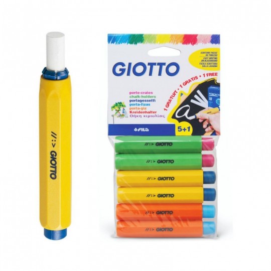 Blister 5 + 1 Porte craie plastique - Giotto Giotto - 1