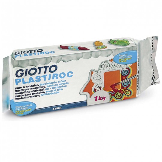 Pain 1 kg Giotto - Pate à modeler Plastiroc Blanc Giotto - 1